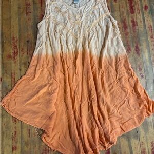 Asymmetrical Orange Ombre Dress